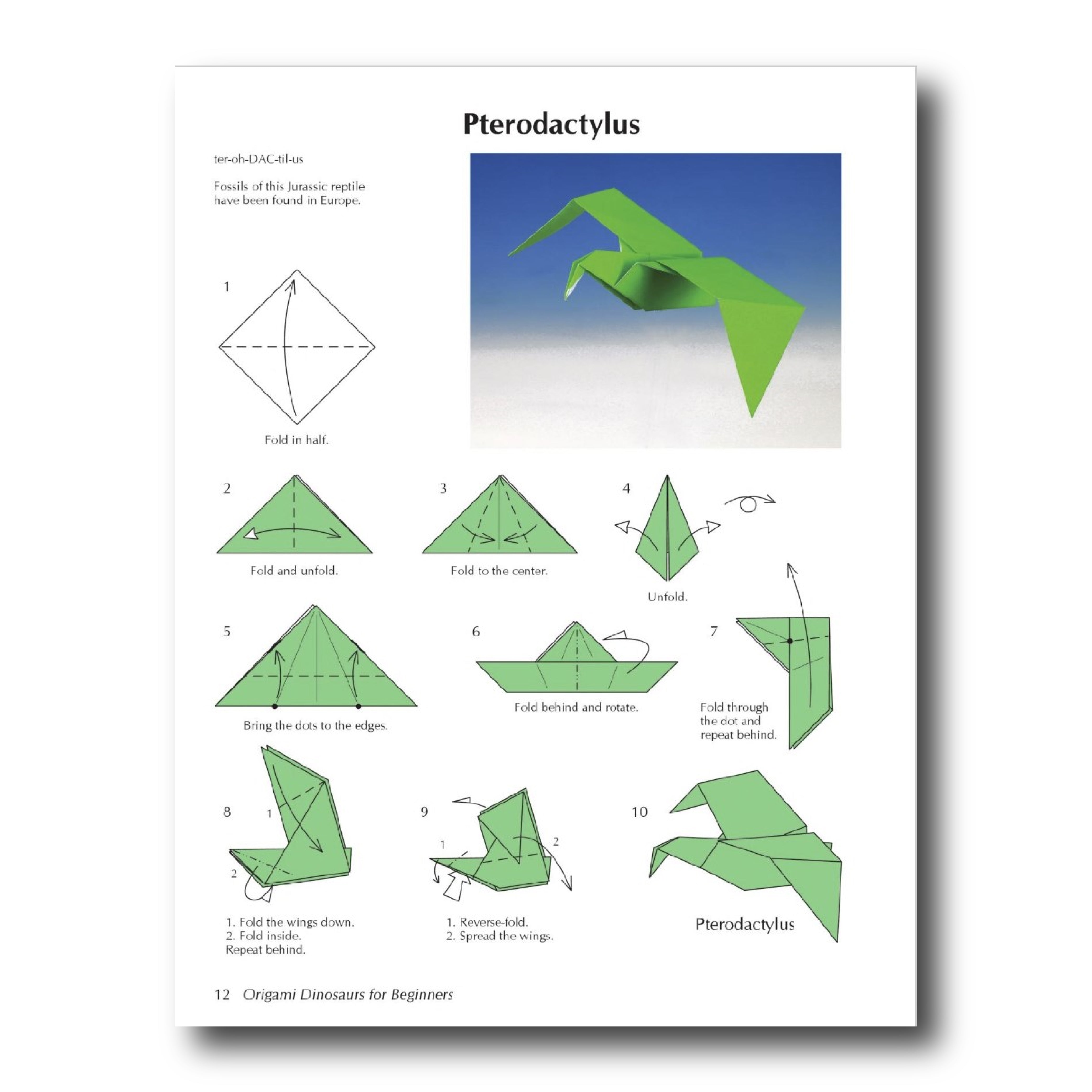 Easy deals dinosaur origami