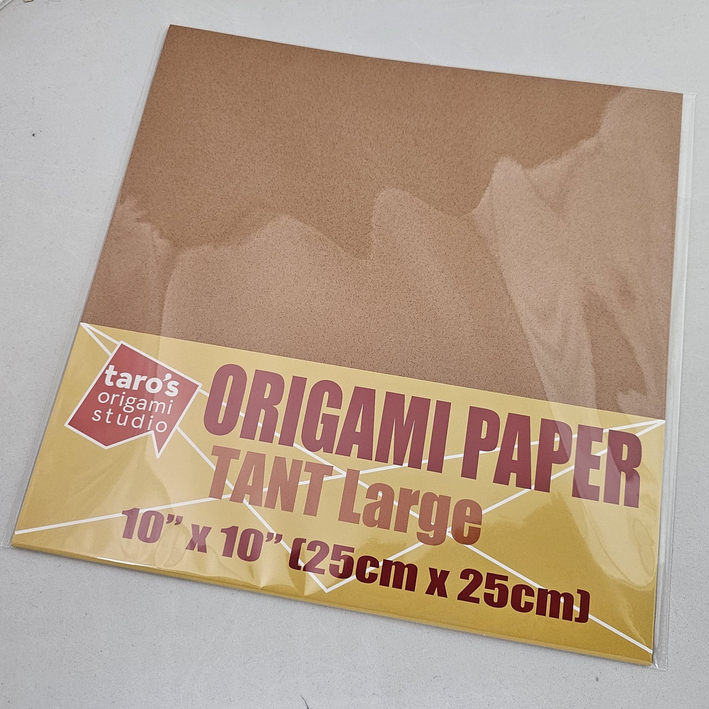 TANT Large 10 Inch (25 cm) Double Sided Single Color (Brown) 20 Sheets (All Same Color) for Origami Artist from Beginner to Expert (Made in Japan)