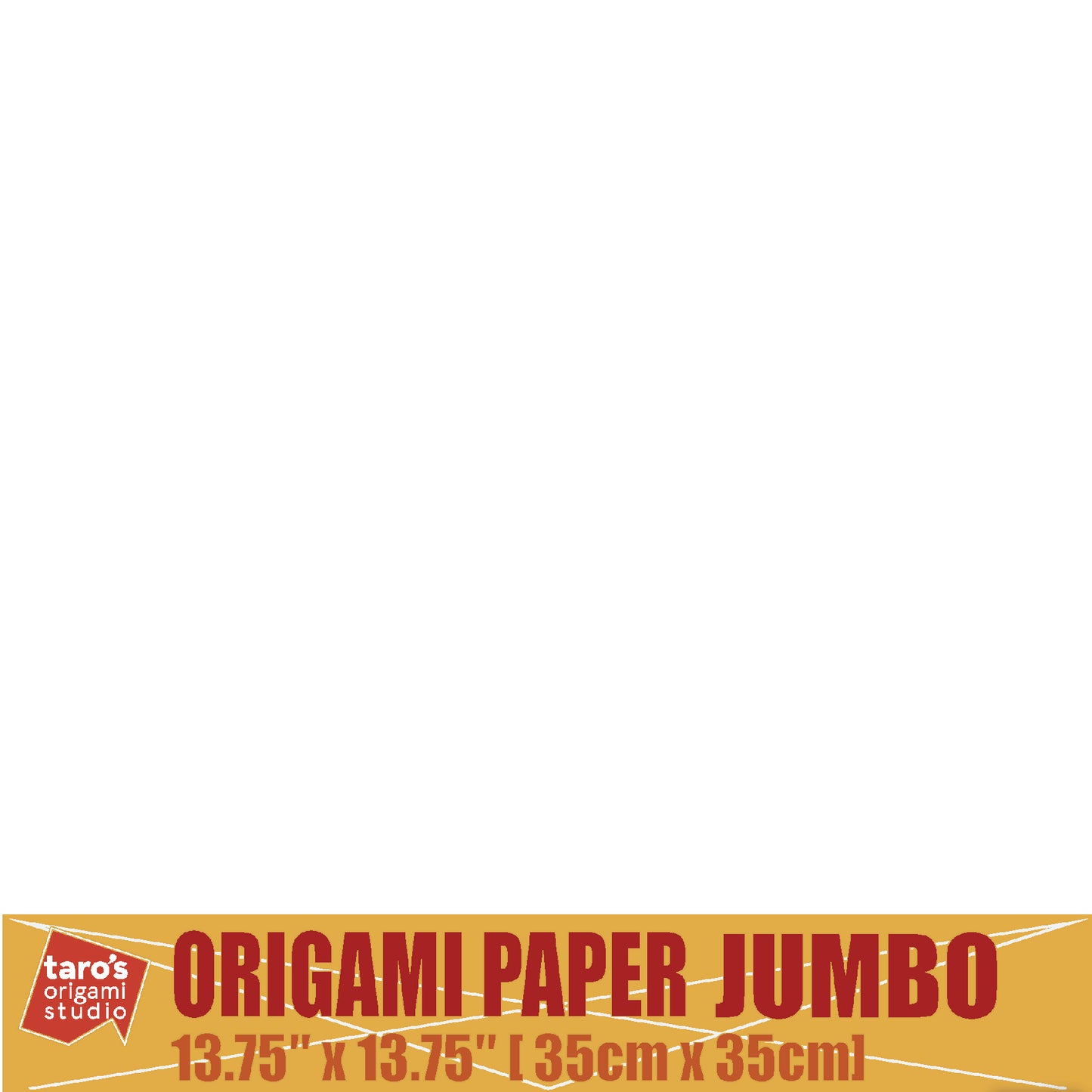 [Taro's Origami Studio] TANT Jumbo 13.75 Inch (35 cm) Double Sided Single Color (White) 20 Sheets (All Same Color) for Beginner to Expert (Made in Japan)