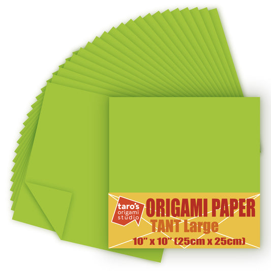 TANT Large 10 Inch (25 cm) Double Sided Single Color (Lime Green) 20 Sheets