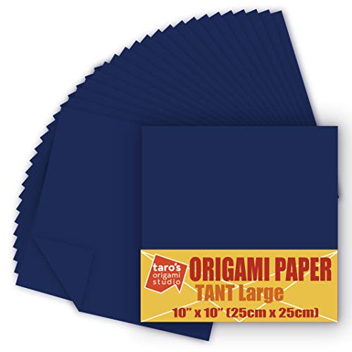 TANT Large 10 Inch (25 cm) Double Sided Single Color (Navy) 20 Sheets