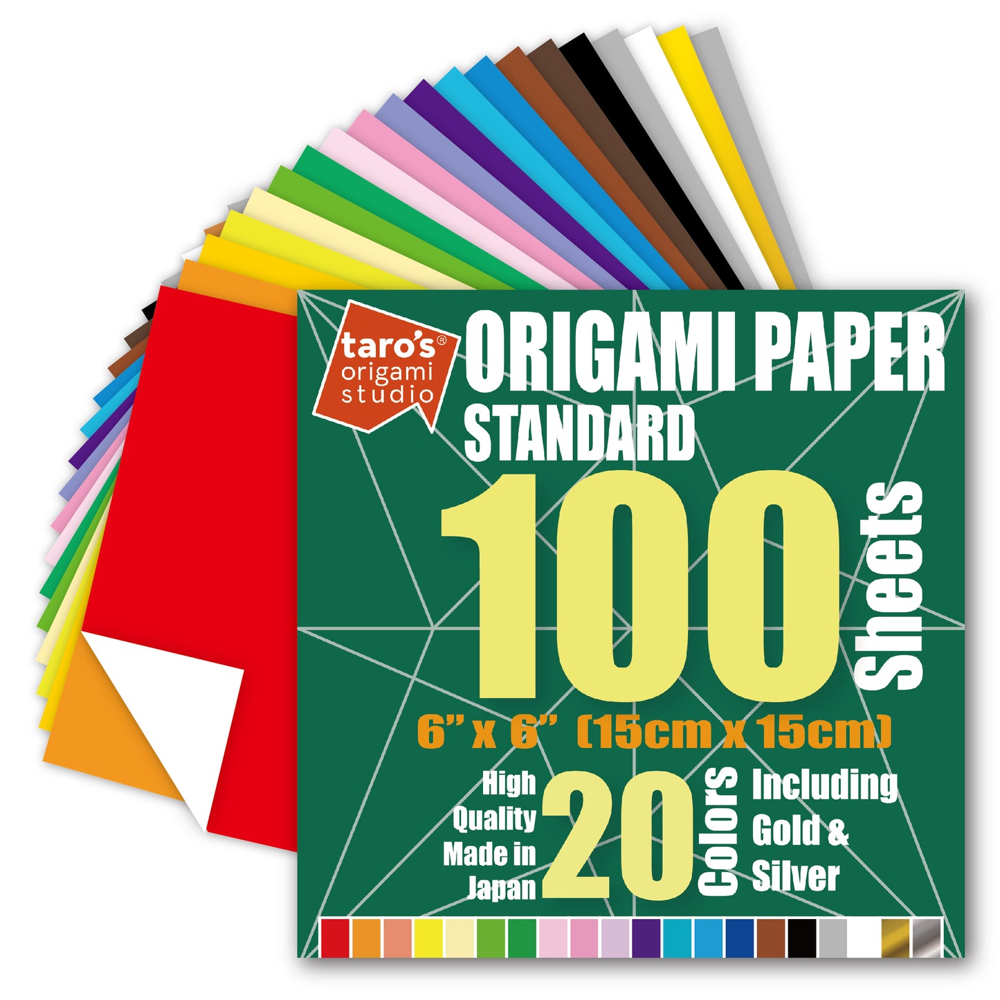 Solid Color Origami Paper-GREEN 6