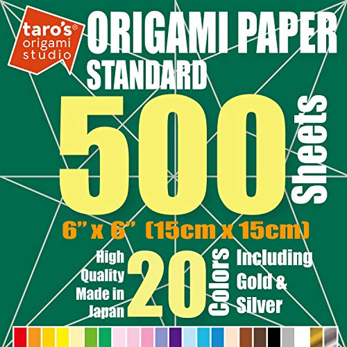 6 Inch One Sided 20 Colors 500 Sheets (Gold and Silver Included)