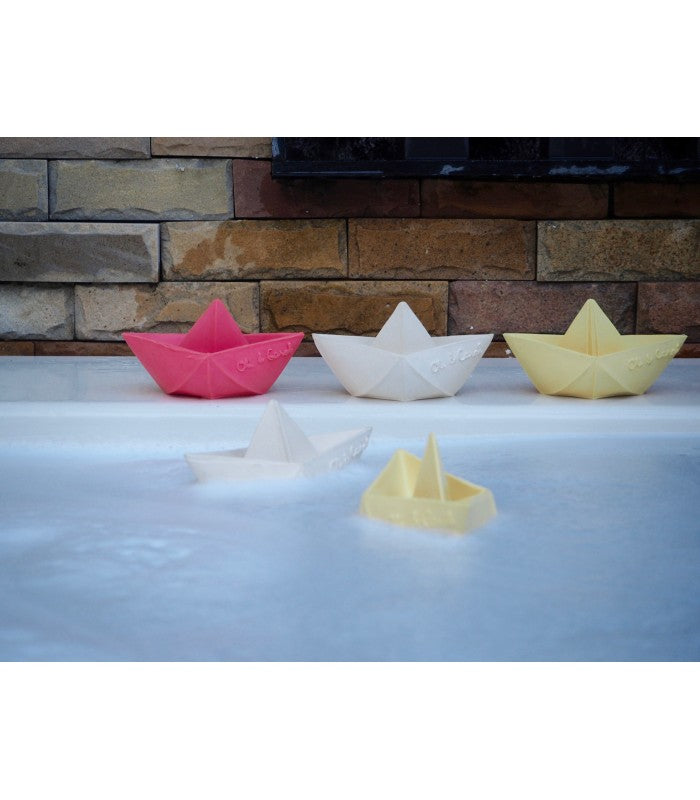 Origami boat best sale bath toy