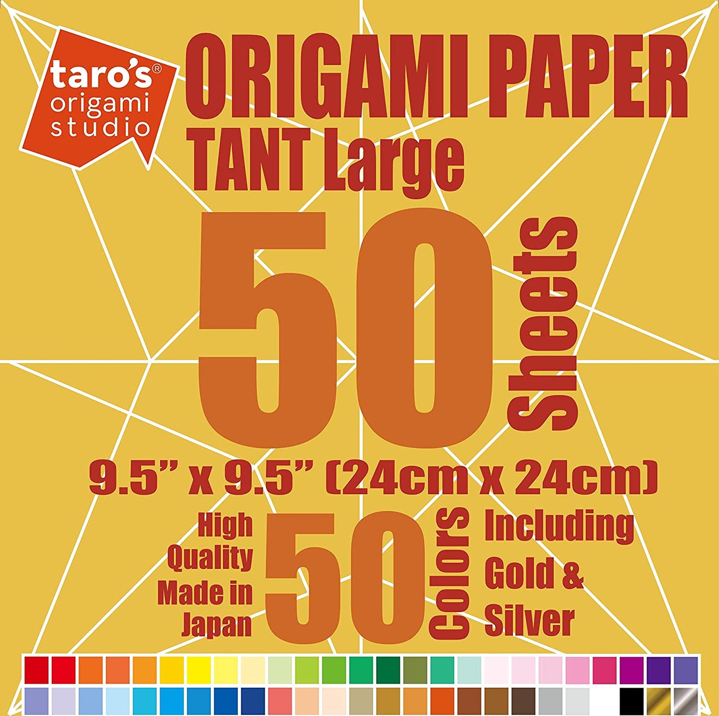 TANT Lサイズ 24cm 和おりがみ 両面50枚　色彩豊かで上質な紙　タント紙　一段上の作品作りに！