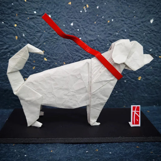 White Doodle Dog, by Taro Yaguchi 2023
