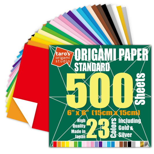6 inch, 500 sheets, Single Side 23 Colors Including Gold and Silver
