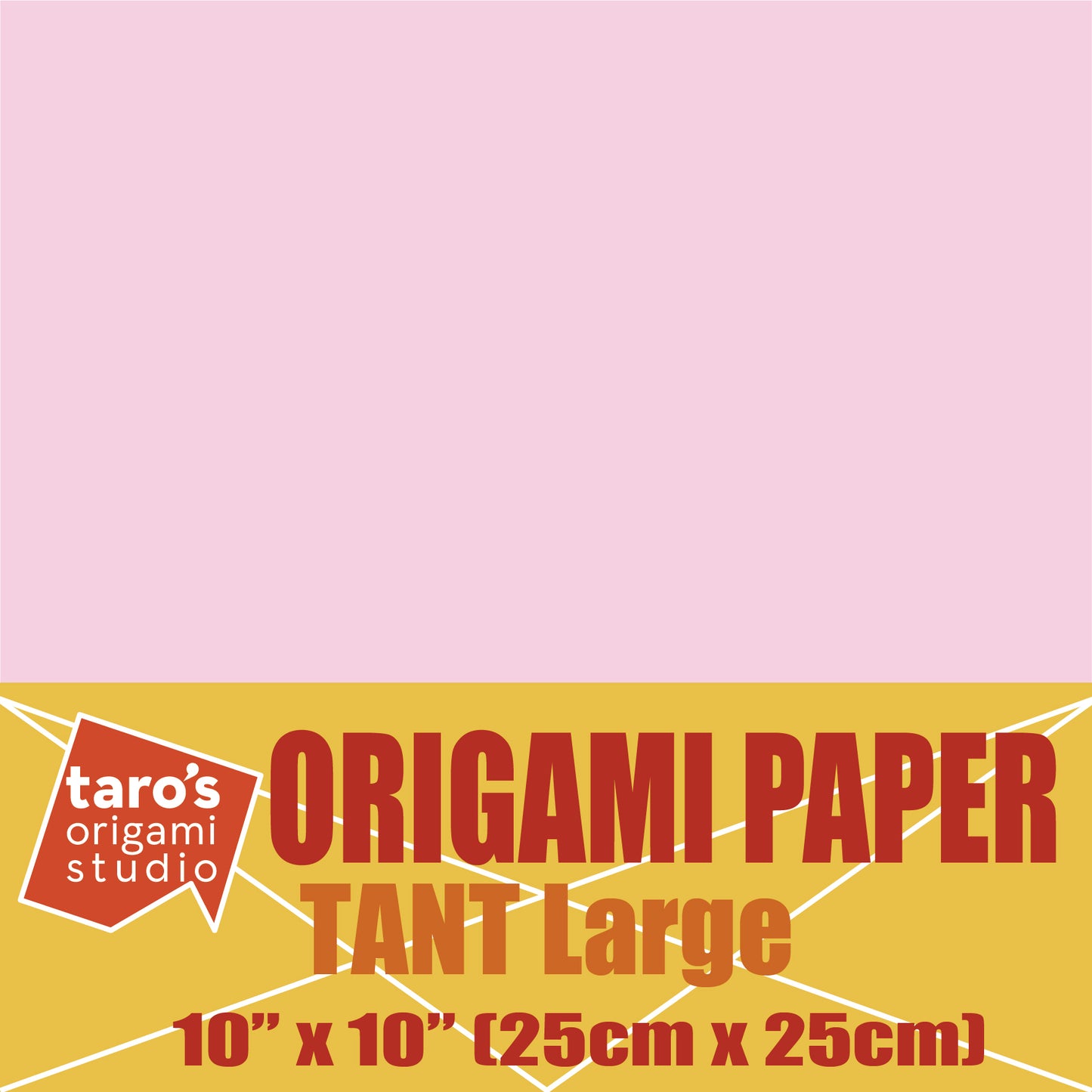 TANT Large 10 Inch (25 cm) Double Sided Single Color (Peach) 20 Sheets