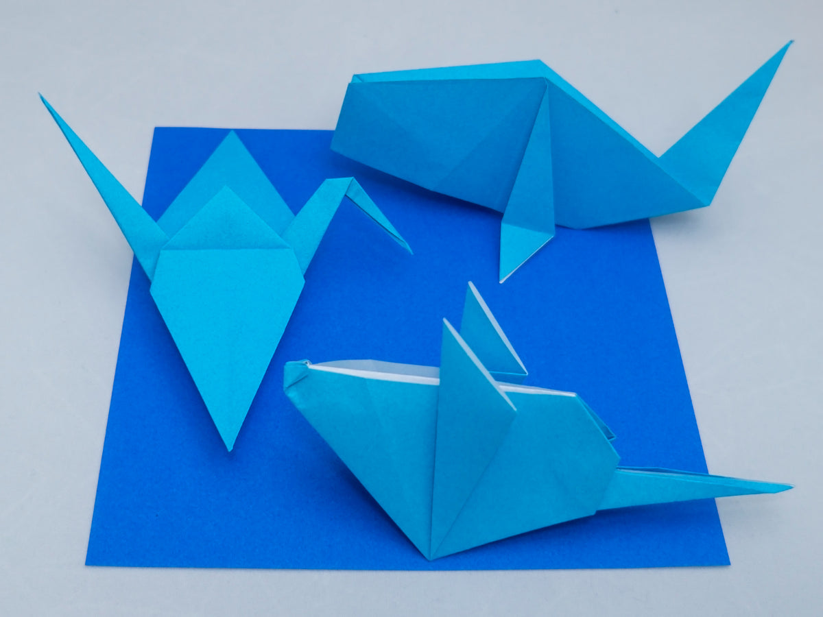 Origami Using Blue Steps Standard 6 Inch Single Sided Single Colors (Blue) 50 Sheets (All Same ...