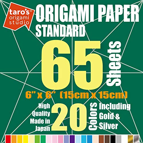 6 Inch One Sided 20 Colors 65 Sheets (Gold and Silver Included)