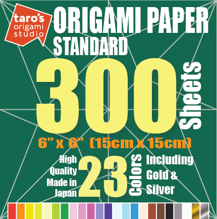 6 inch, 300 Sheets, Single Side 23 Colors Including Gold and Silver –  Taro's Origami Studio Store